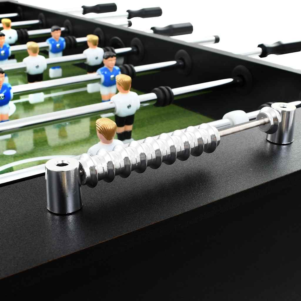 vidaXL Spielzeuge Tischkicker Fußballtisch Schwarz MDF