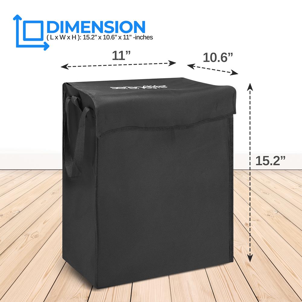 Serenelife Einkaufswagen Tasche Schwarz Oxford wasserdicht