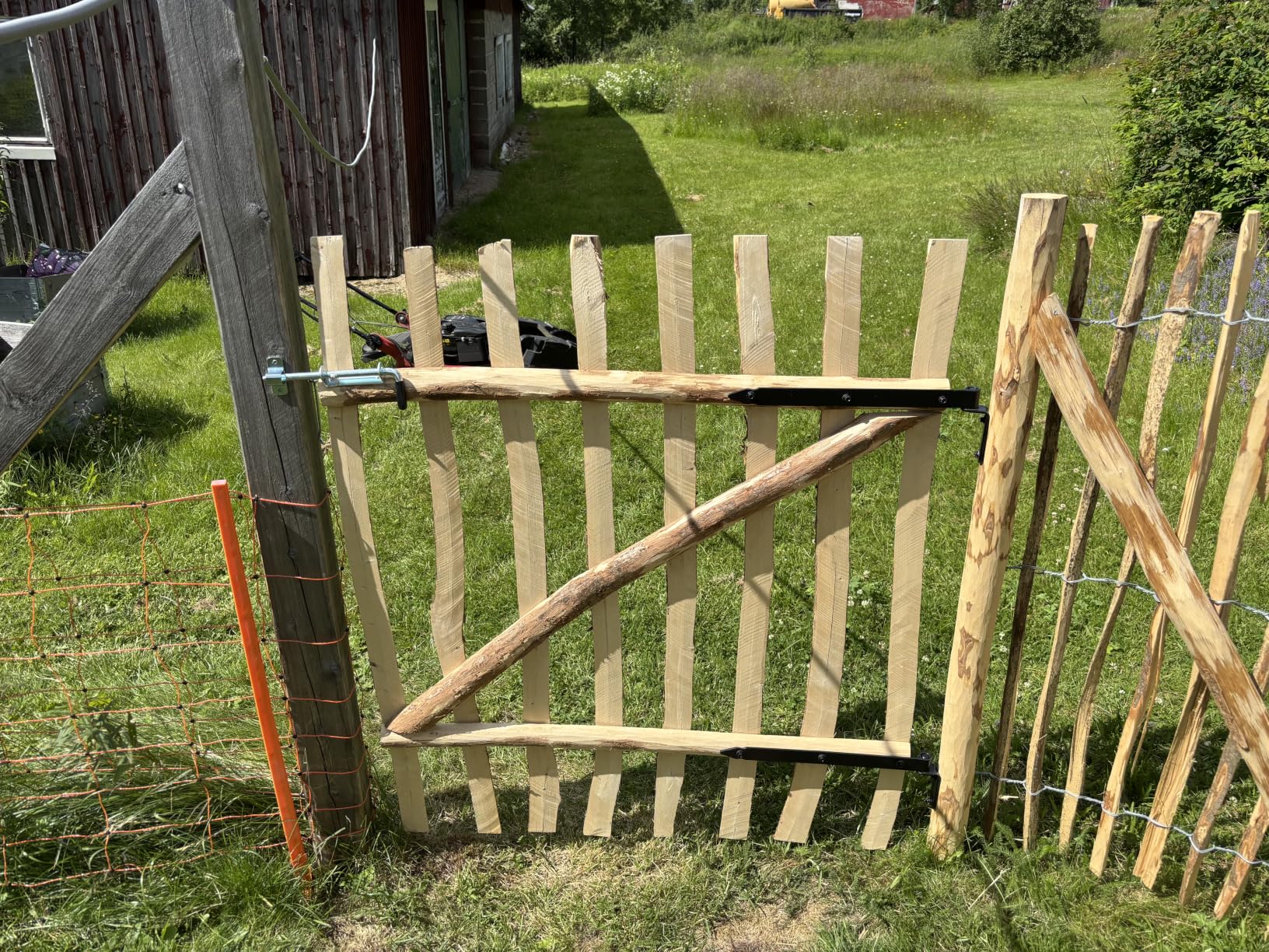 vidaXL Heim & Garten Zauntor 100x100 cm Haselnussholz unbehandelt