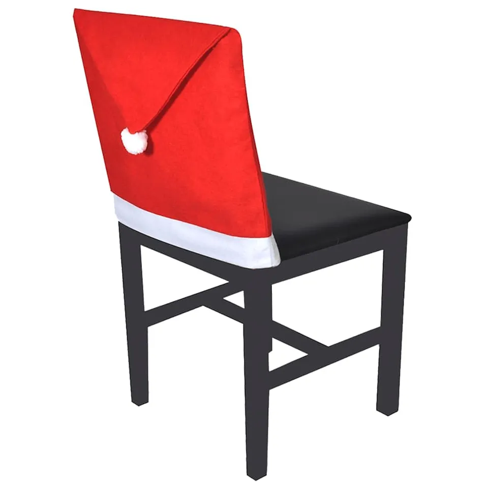 vidaXL Möbel Stuhlhussen Weihnachtsmützen 6er-Set Filz