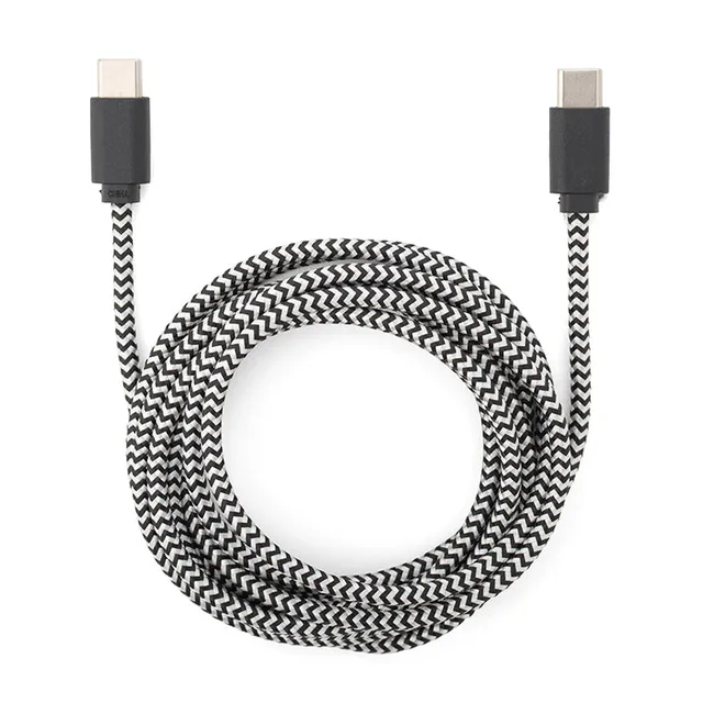 Kikkerland Tech USB-C Ladekabel 2 m geflochten Baumwolle