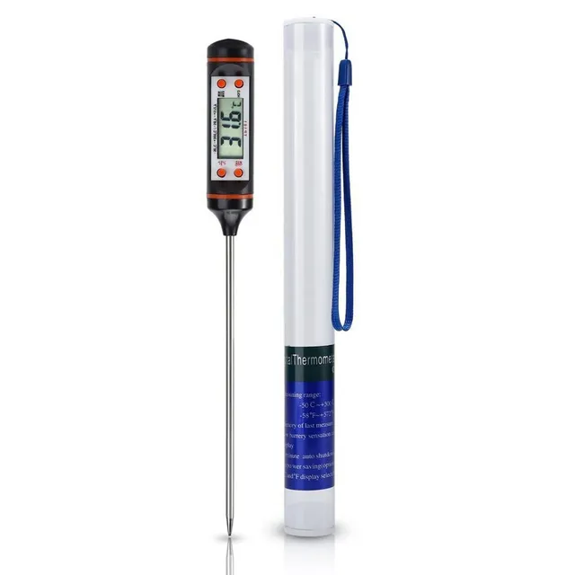 Intirilife Digitales Küchenthermometer schwarz 25 cm Edelstahl