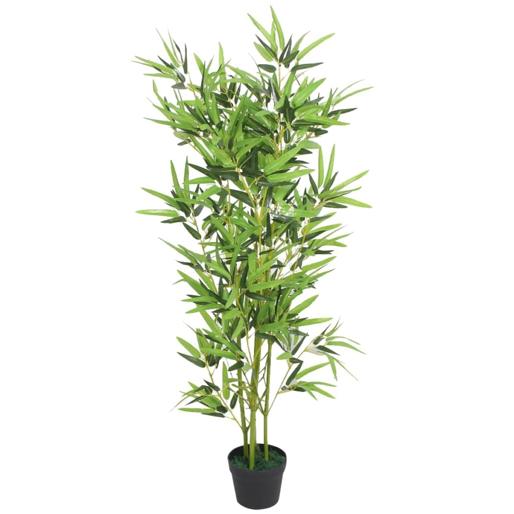 vidaXL Künstliche Bambuspflanze Grün 120 cm mit Topf