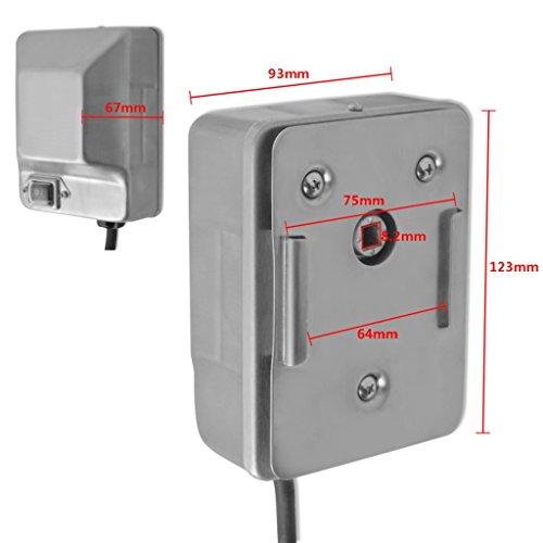 vidaXL Grillspießmotor Edelstahl 4W für Rotisserie 8mm