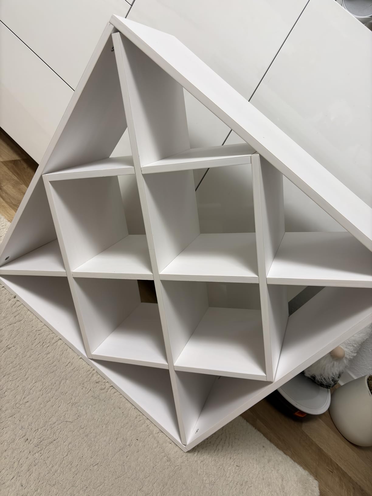 vidaXL Möbel Weinregal Weiß Kiefer 62 cm Kasten-Design