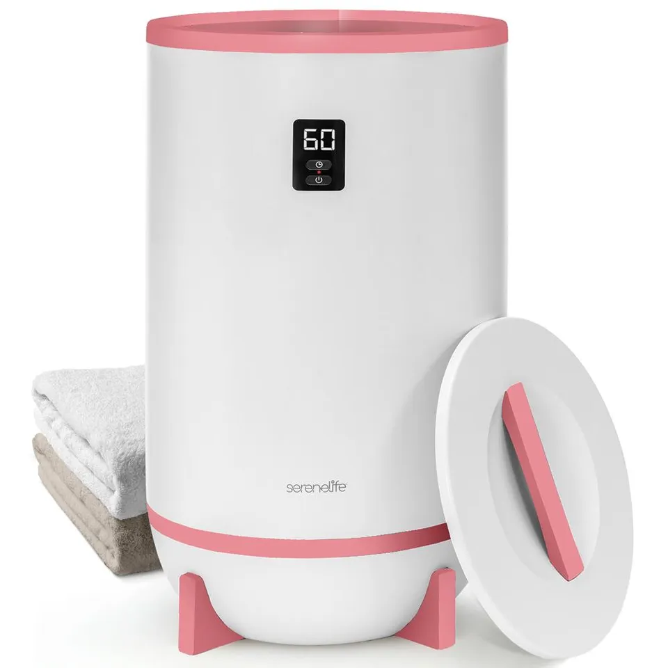 Serenelife Handtuchwärmer Pink Tuchwärmer 20L mit Timer