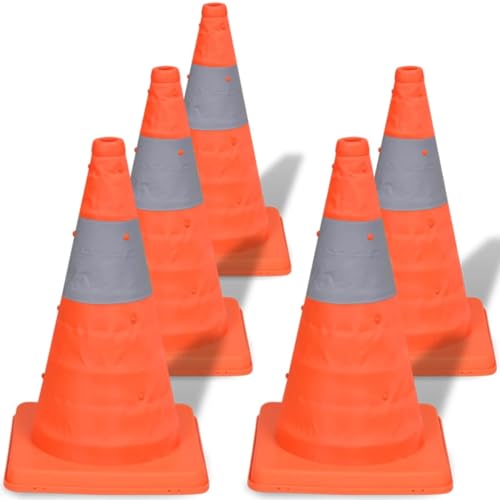 vidaXL Pylon Verkehrsleitkegel faltbar Orange 42 cm 5er Set