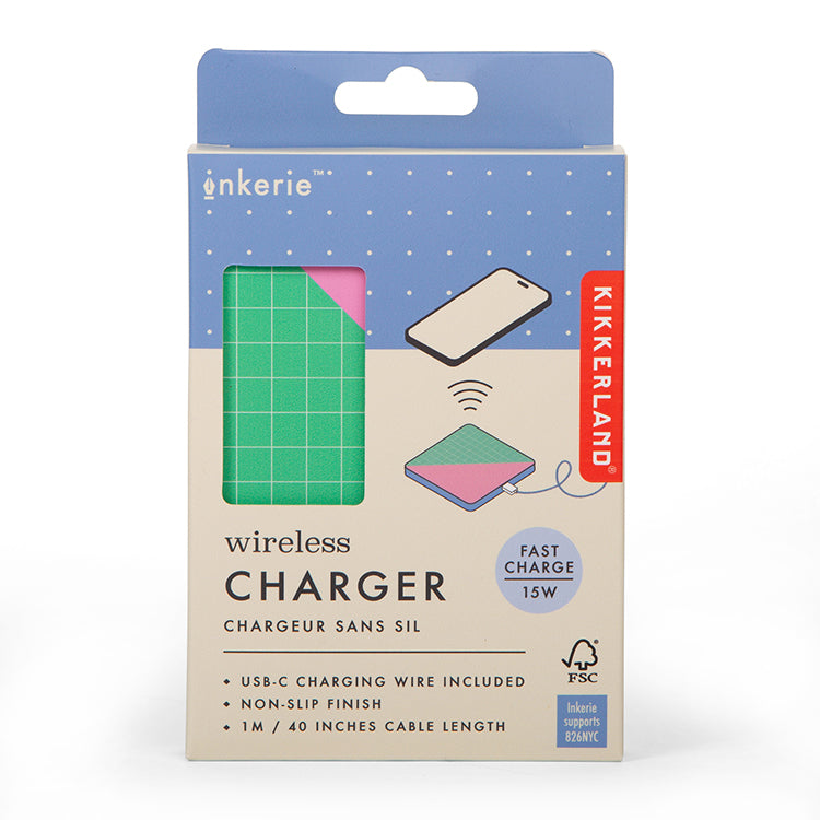 Kikkerland Inkerie Ladegerät Kabellos Colorblock 15W USB-C