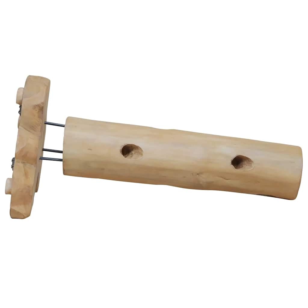 vidaXL Weinständer 8 Flaschen 40x30x80cm Teak Holz Eisen
