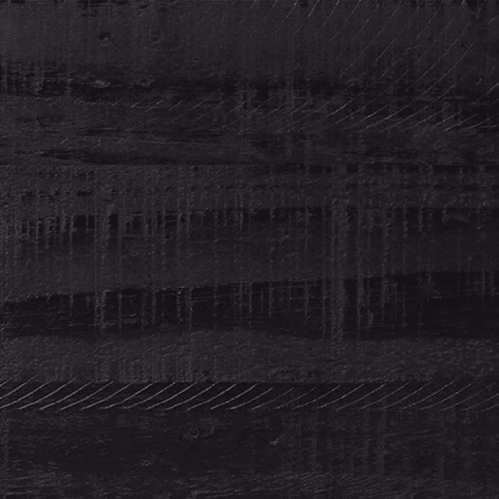 vidaXL Kommode Schwarz 75x35x70 cm Kiefer Massivholz