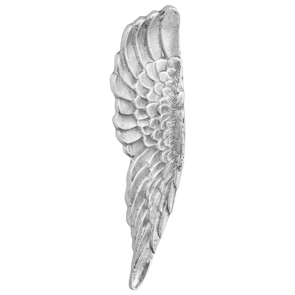 vidaXL Flügel-Skulptur Silber Aluminium 91 cm 2 Stk.