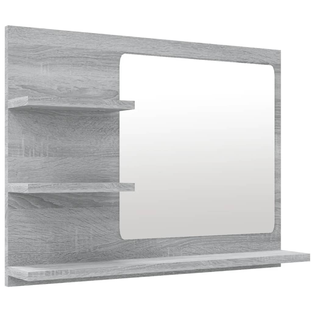 vidaXL Badspiegel Räuchereiche 60x10,5x45 Wandschrank Ablage