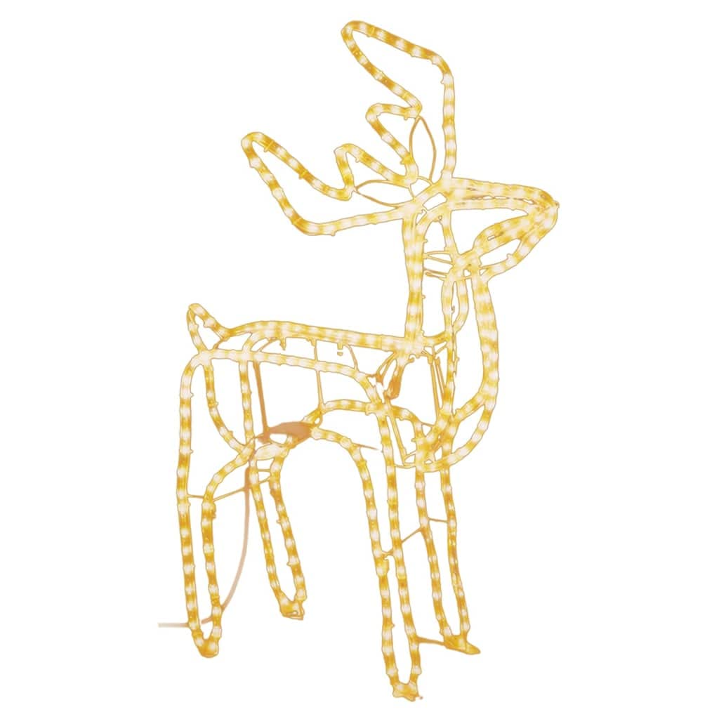 vidaXL Heim & Garten Rentier Silhouetten Leuchtfigur warmweiß 3-tlg. Set