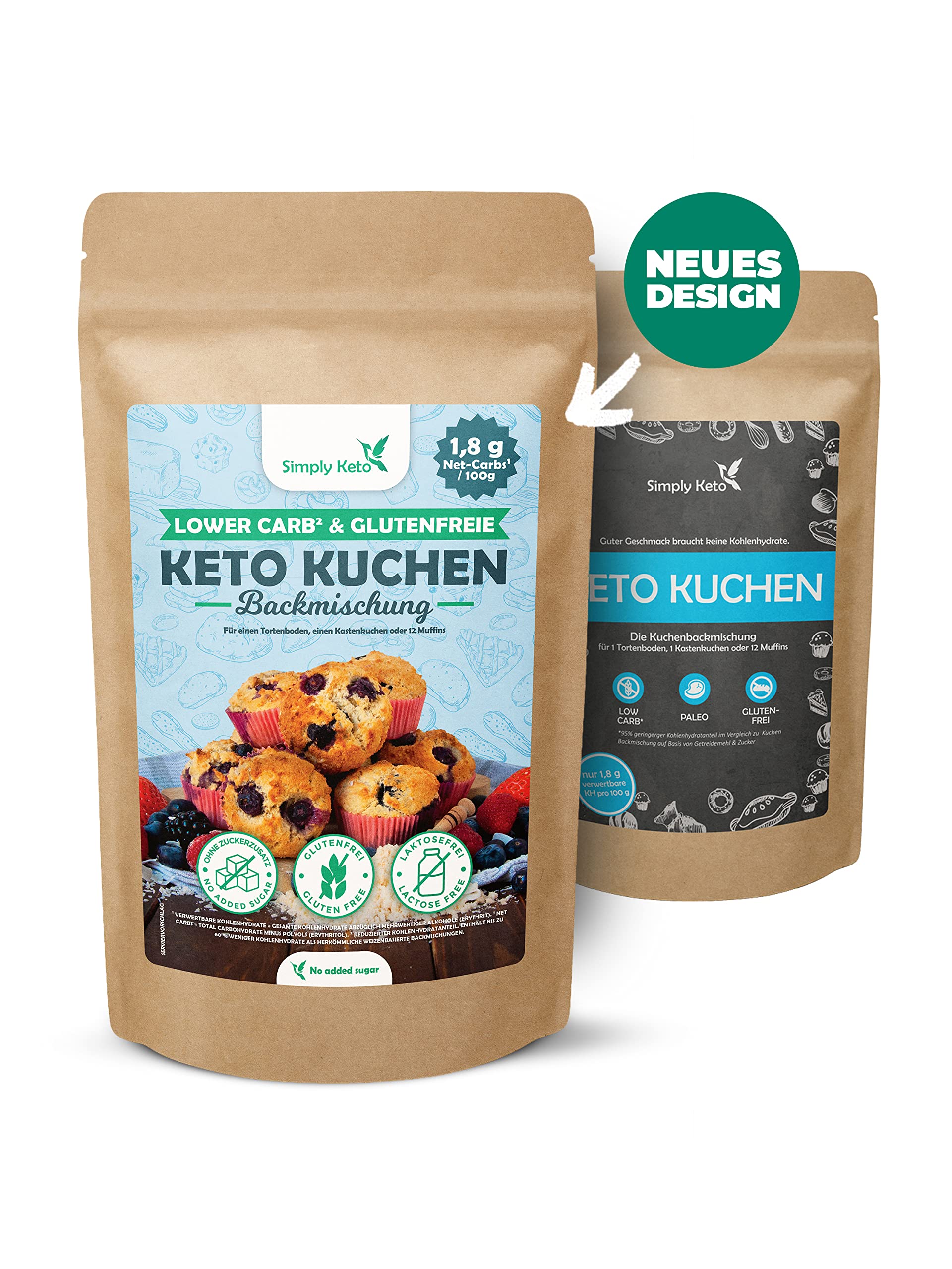 Keto Lower Carb Kuchen Backmischung 350g zuckerfrei