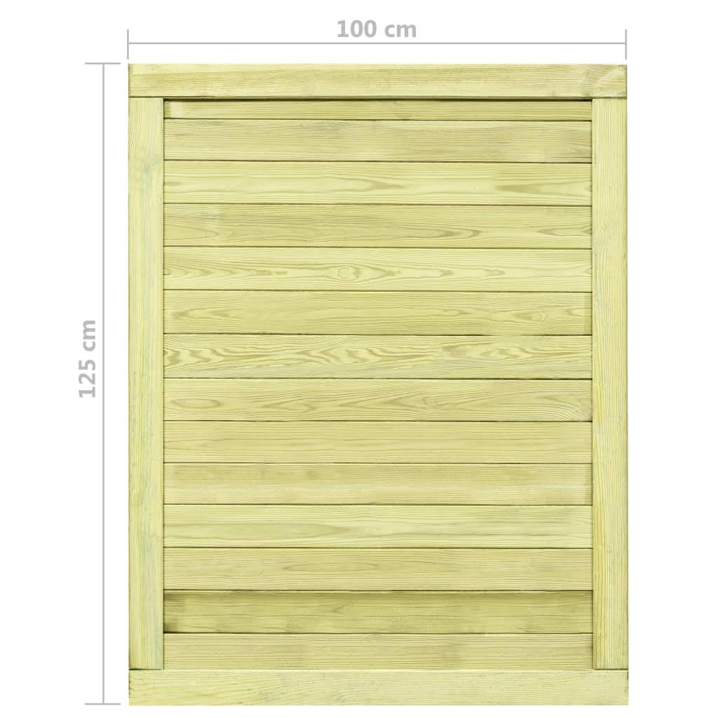 vidaXL Gartentor Kiefernholz 125x100 cm imprägniert