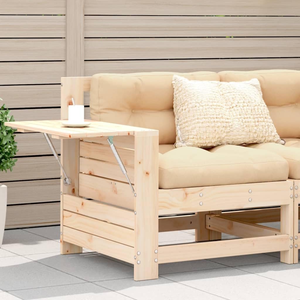 vidaXL Heim & Garten Gartensofa Kiefer Mittelsofa mit Tisch