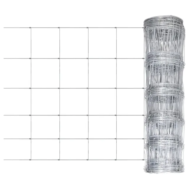 vidaXL Heim & Garten Gartenzaun Zaun Verzinkt 50x0,8m Silber