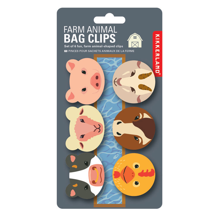 Kikkerland Kitchen Farm Verschlussclips Tiere 6er