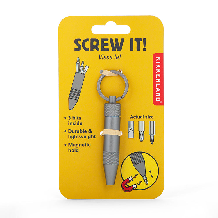 KIKKERLAND Home Screw It! Mini-Schraubendreher 3 Bits Schlüssel