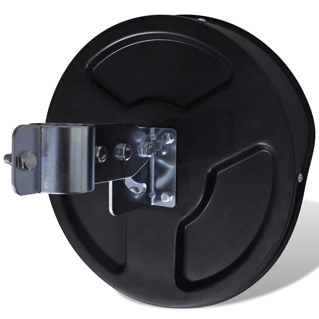 vidaXL Verkehrsspiegel Konvex 30 cm Schwarz Outdoor