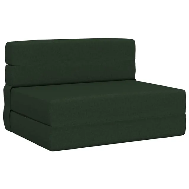 vidaXL Möbel Klappsofa Bett Dunkelgrün 100 cm Stoff Schaumstoff