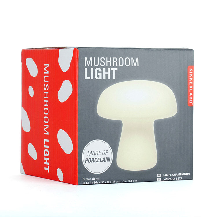 Kikkerland Home Large Mushroom Pilzleuchte Porzellan groß