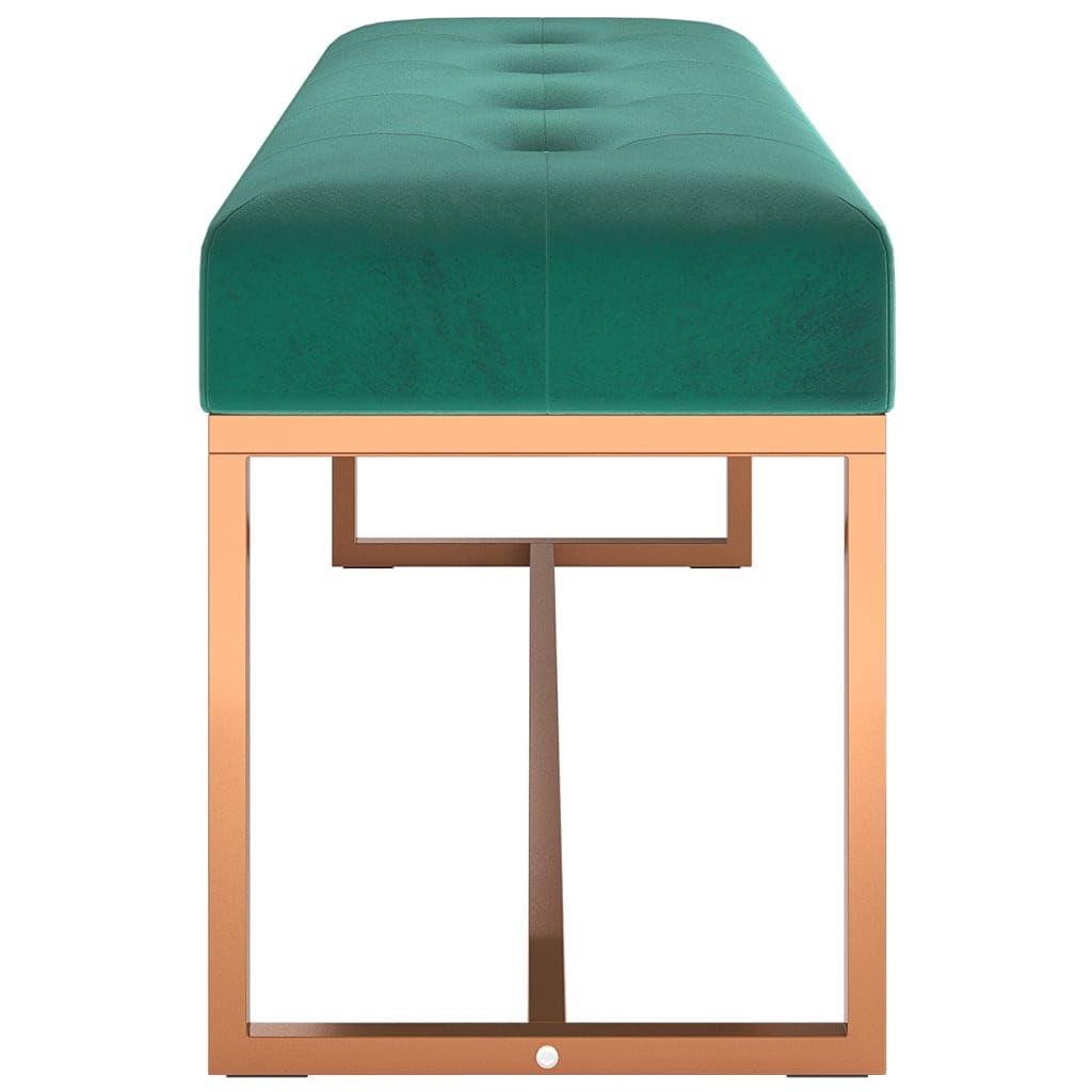 vidaXL Möbel Sitzbank 110x36x45 cm Dunkelgrün Samt Bettbank