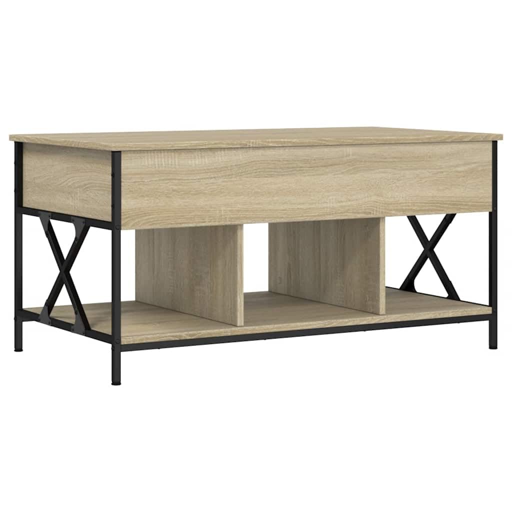 vidaXL Möbel Couchtisch Braun 100x55x50 cm höhenverstellbar