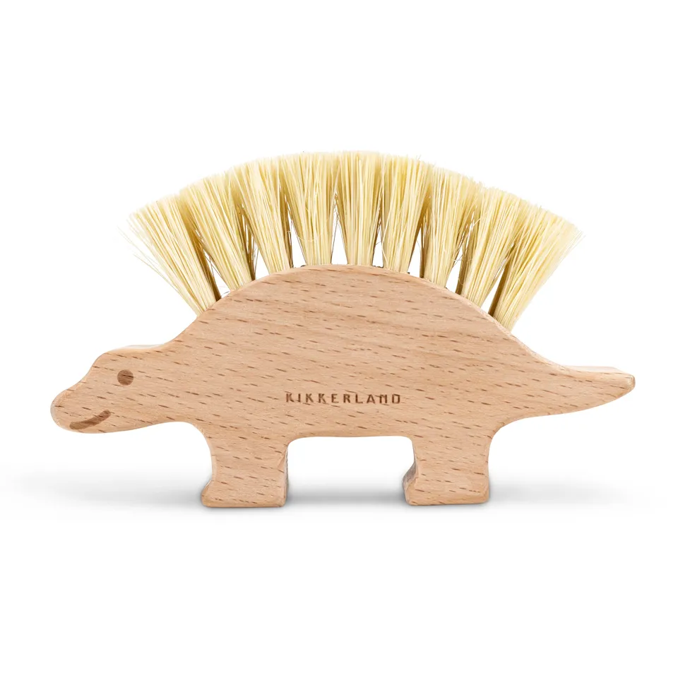 Kikkerland Tools Dino Nagelbürste plastikfrei Pflanzenborsten