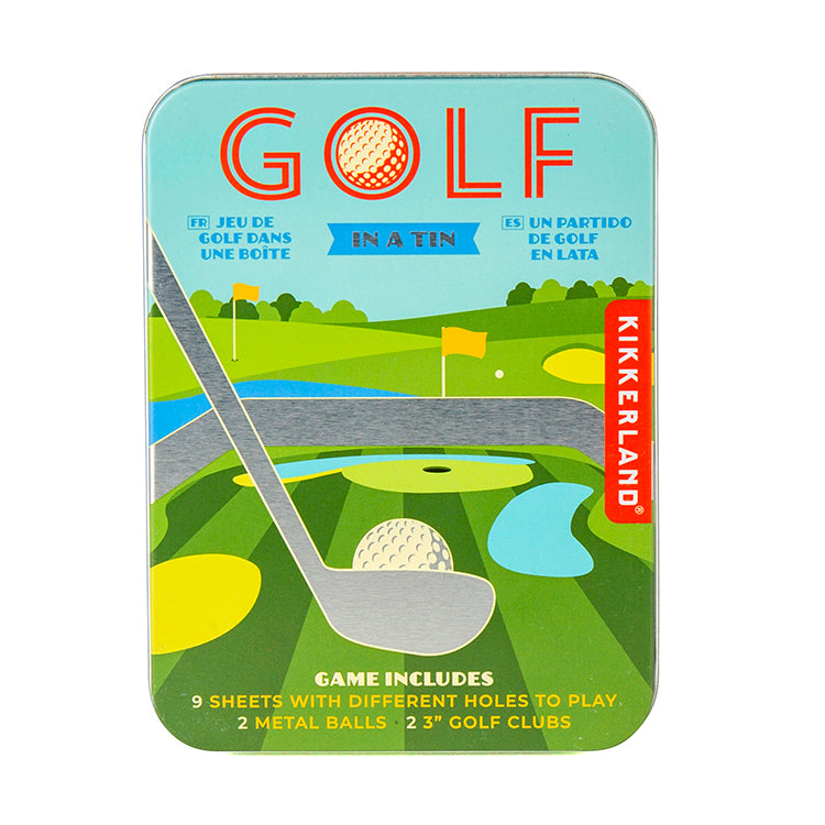 Kikkerland Home Golf in a Tin Golfspiel 9 Bahnen Metall
