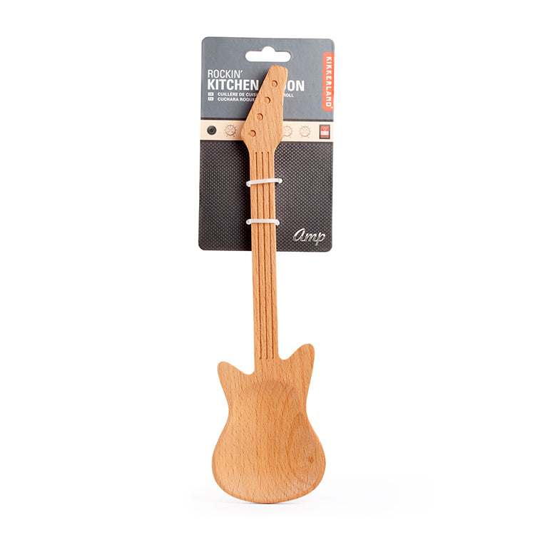 Kikkerland Rockin Spoon Kochlöffel Buche Gitarre