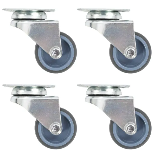 vidaXL Zwillings-Lenkrollen 50 mm Möbelrollen 12er