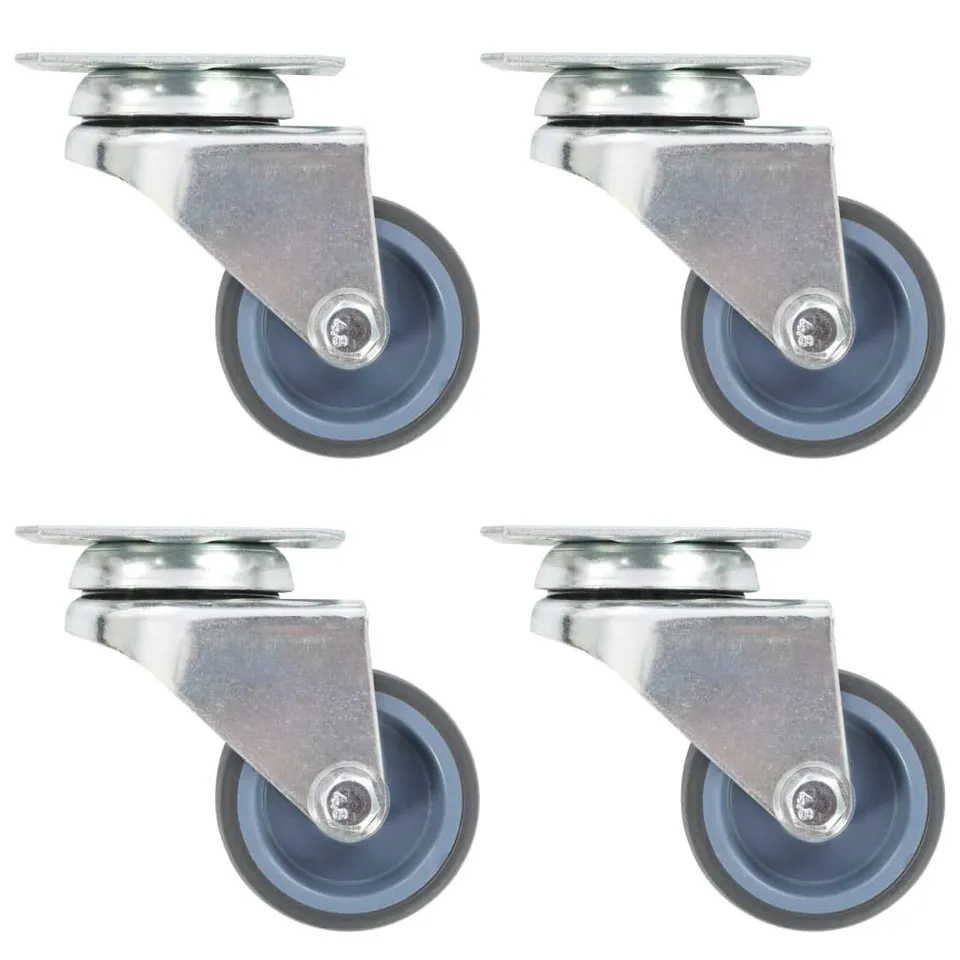vidaXL Zwillings-Lenkrollen 50 mm Möbelrollen 12er