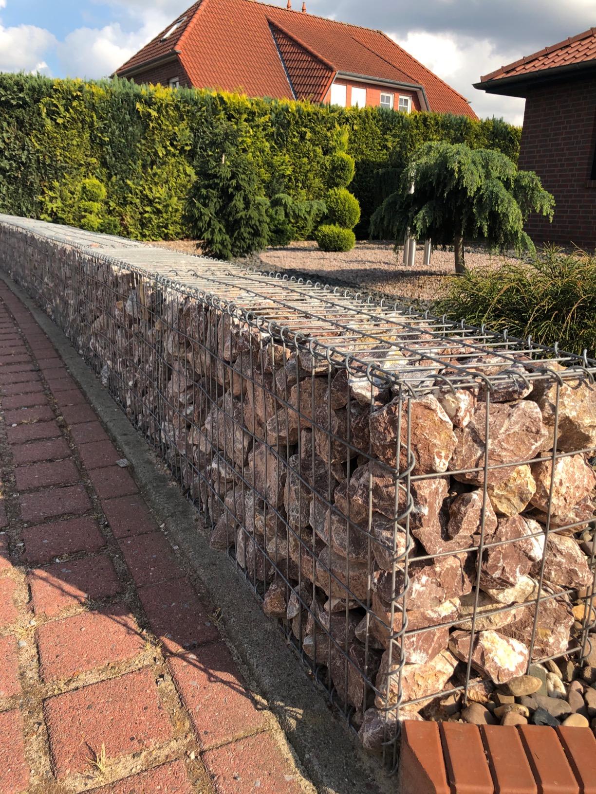 vidaXL Heim & Garten Gabionenwand Stahl 100x20x150 cm verzinkt