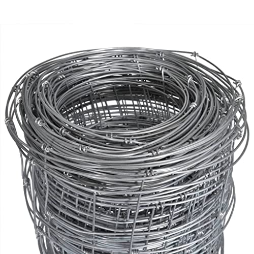 vidaXL Gartenzaun Wildzaun 50x1,5m Stahl verzinkt