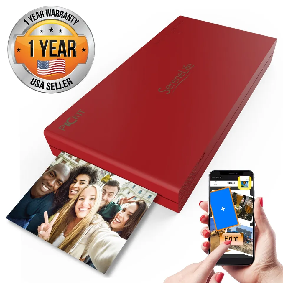 Serenelife Fotodrucker mobiler Handydrucker Bluetooth