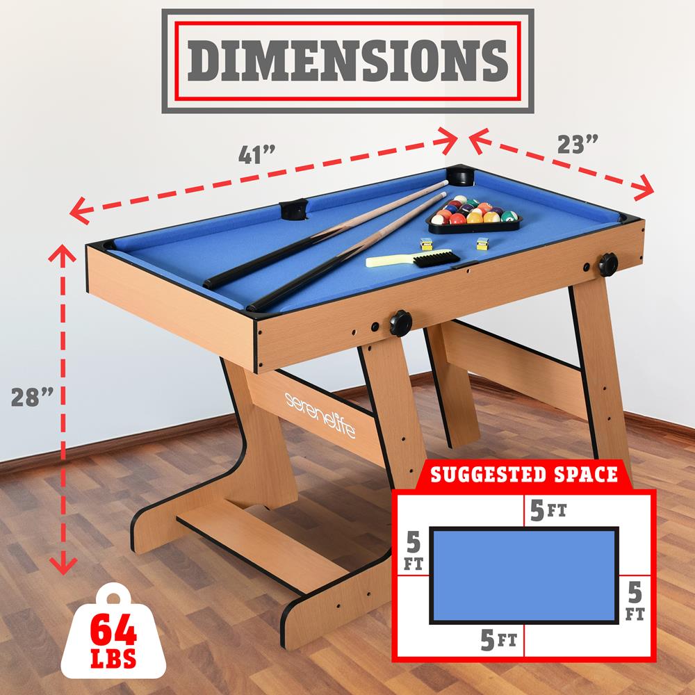 Serenelife Game Tables 5-in-1 Spieltisch klappbar Holz