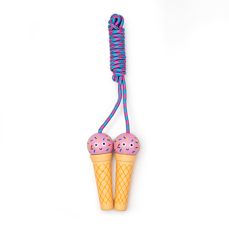 Kikkerland Kidoki Ice Cream Springseil Holz 1,5 m verstellbar