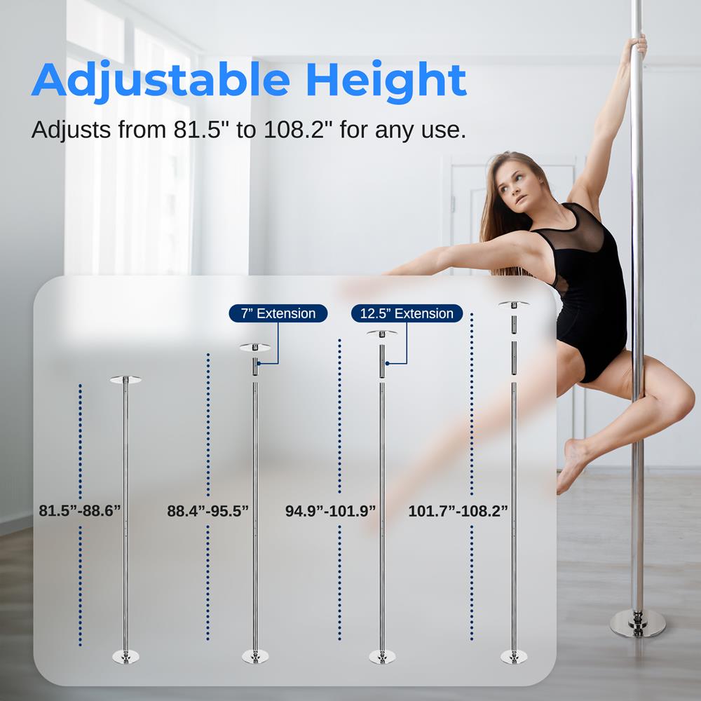 Serenelife Fitness SLDPCH Poledance Stange Chrom