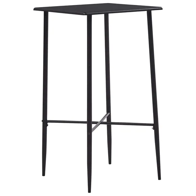 vidaXL Heim & Garten Bartisch 60x60x111 cm Schwarz MDF