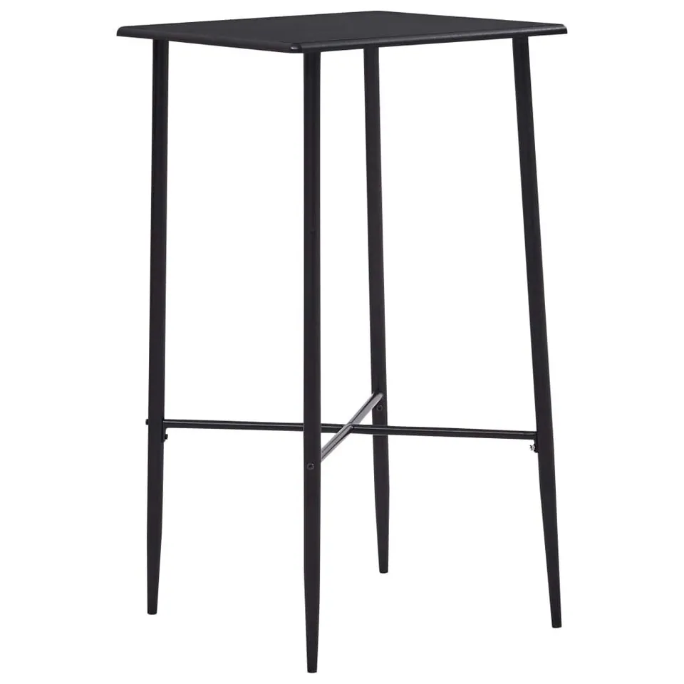 vidaXL Heim & Garten Bartisch 60x60x111 cm Schwarz MDF
