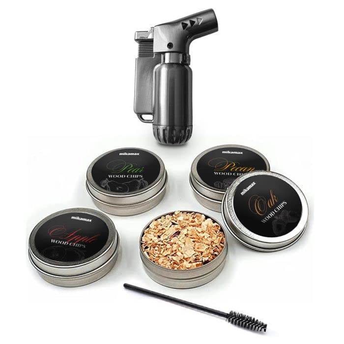Mikamax Whiskey Smoker Set Cocktail Räucherbox Edelstahl