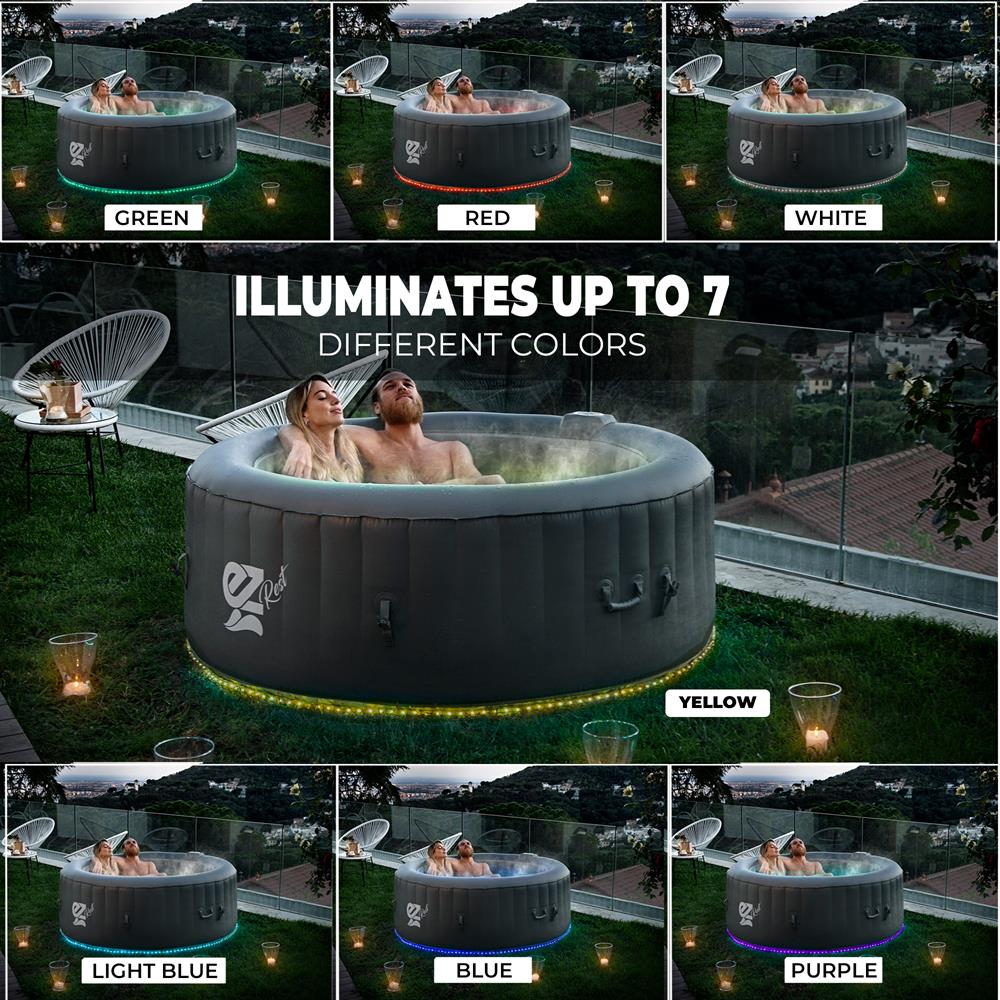 Serenelife Massage Whirlpool 6 Personen 130 Jets LED
