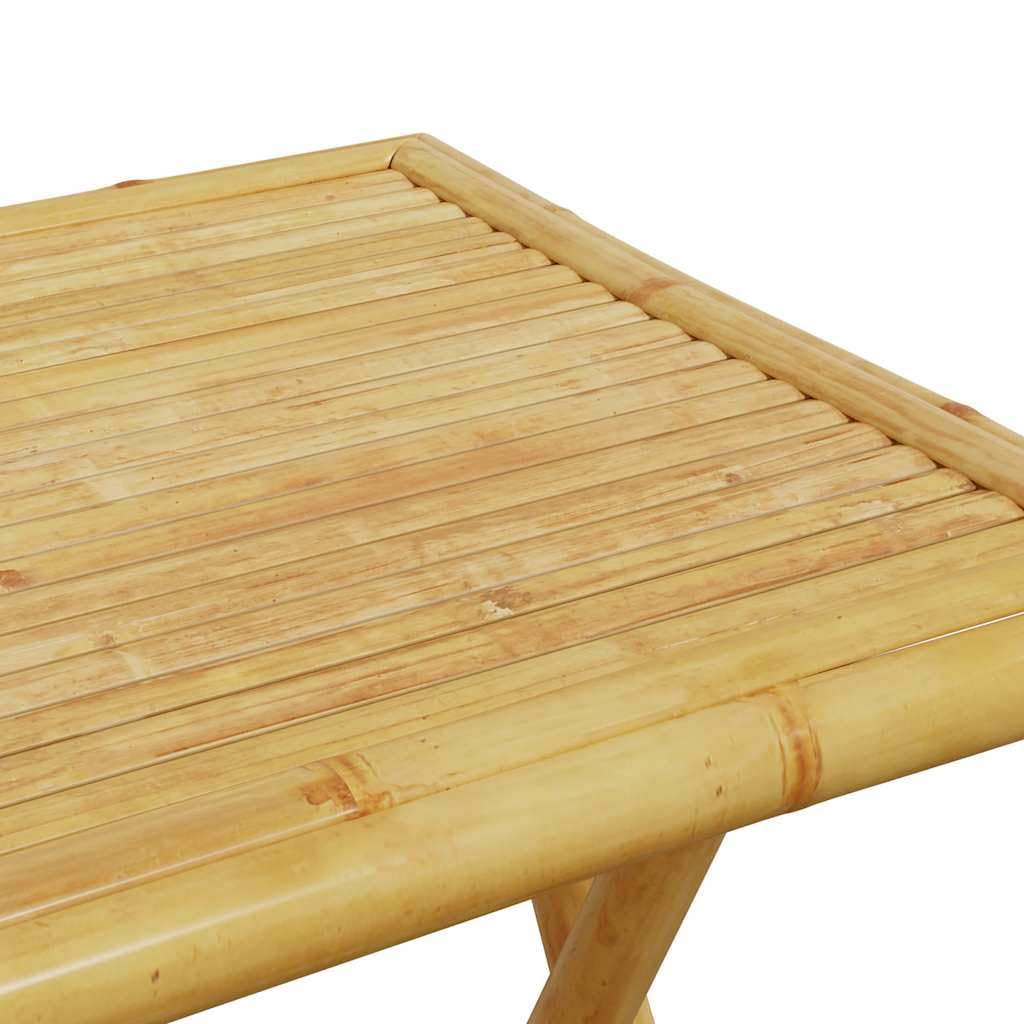 vidaXL Bistro-Set Bambus 3-tlg. klappbar Cremeweiß 55x55x75 cm