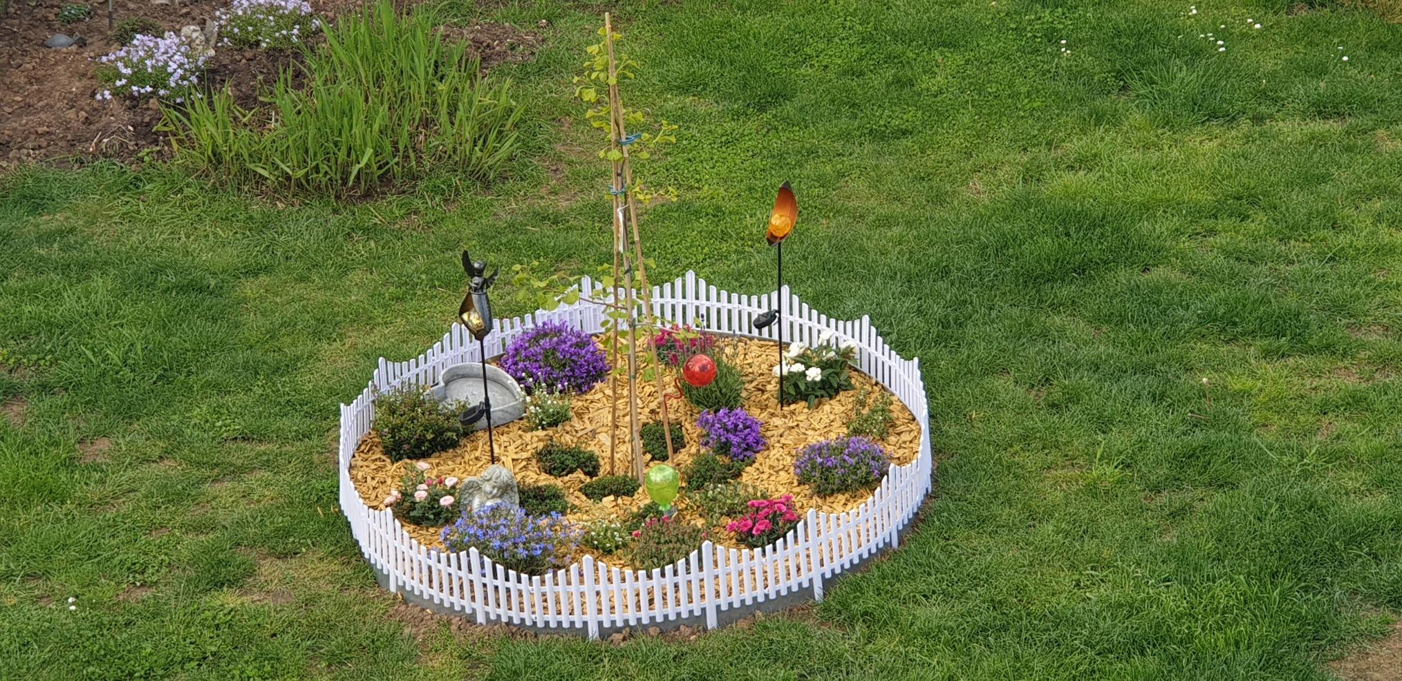 vidaXL Heim & Garten Rasenkante Palisade 10 m Anthrazit PP