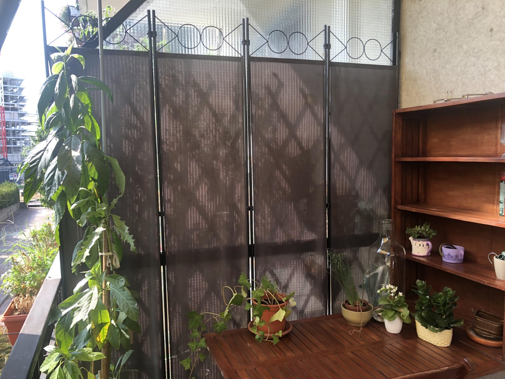 vidaXL Paravent 3-tlg. Raumtrenner 120x200 cm Schwarz Stoff