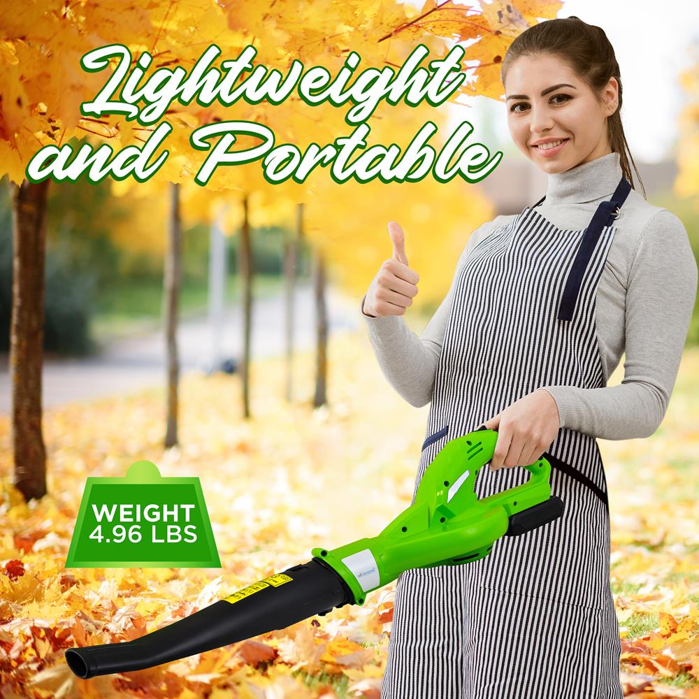 Serenelife Laubbläser 18V Akku Laubgebläse kabellos mit Akku