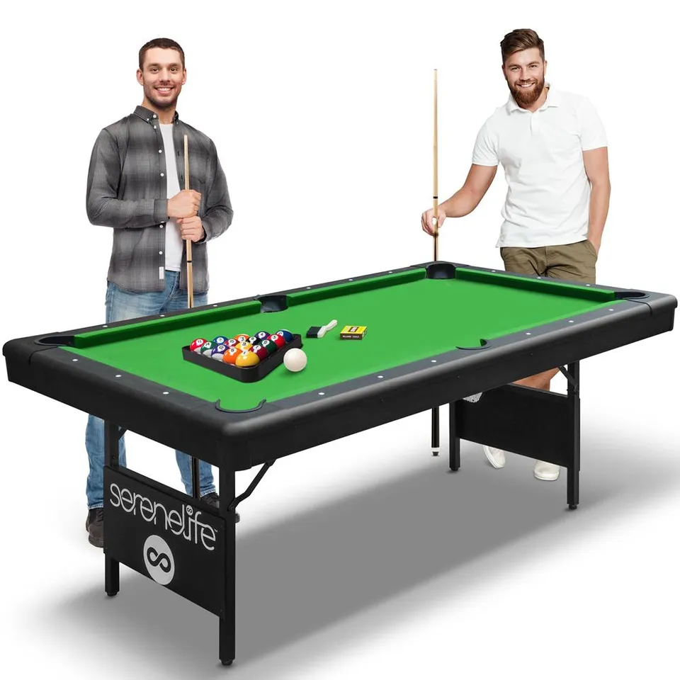Serenelife Game Tables Billardtisch klappbar 6-ft mit Zubehör