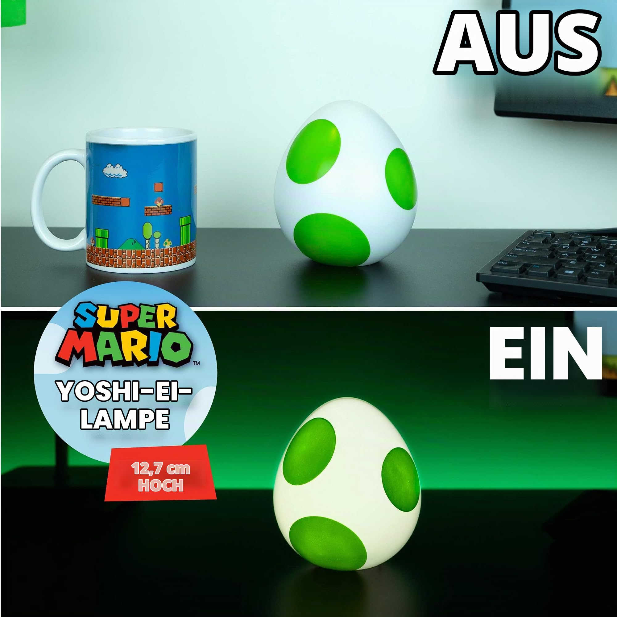 Paladone Lighting Nintendo Yoshi Ei Mini-Lampe USB 12 cm
