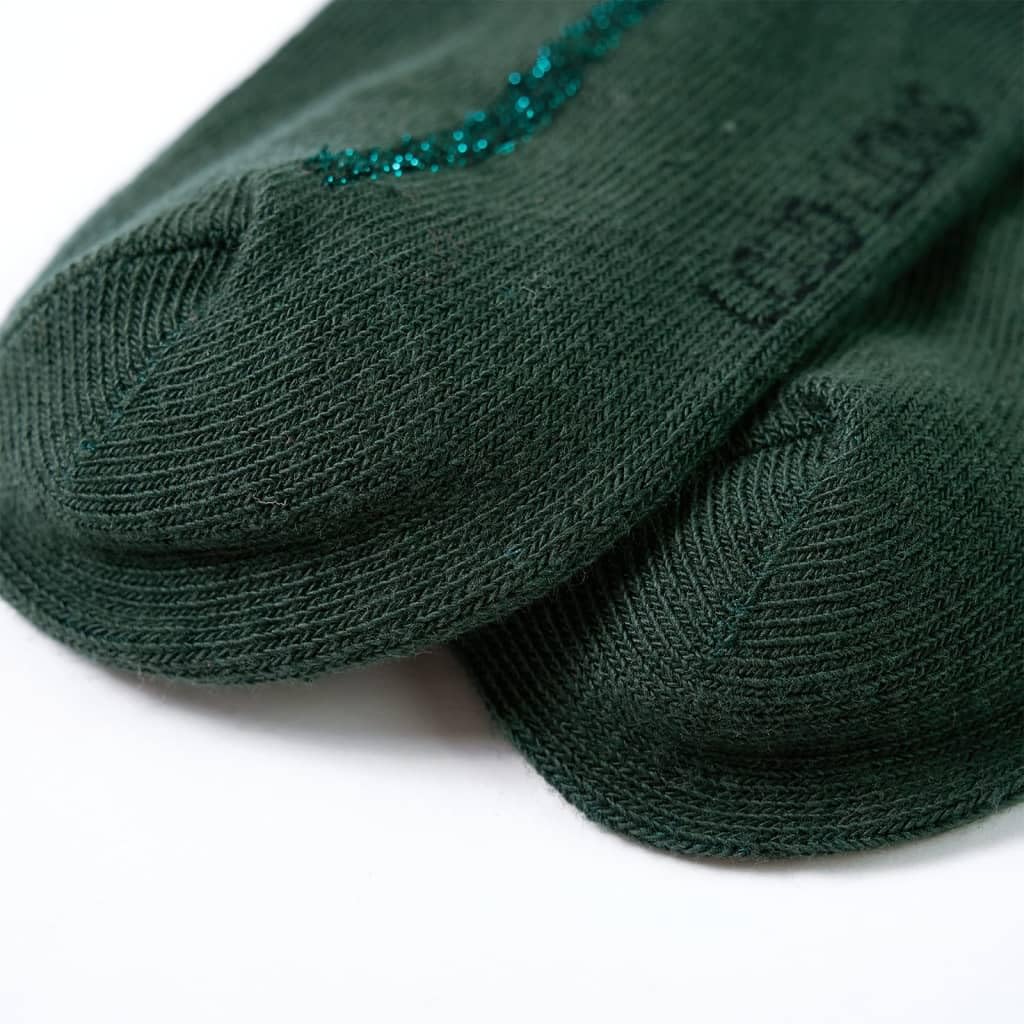vidaXL Kinderstrumpfhose 104 Strumpfhose Dunkelgrün Baumwolle